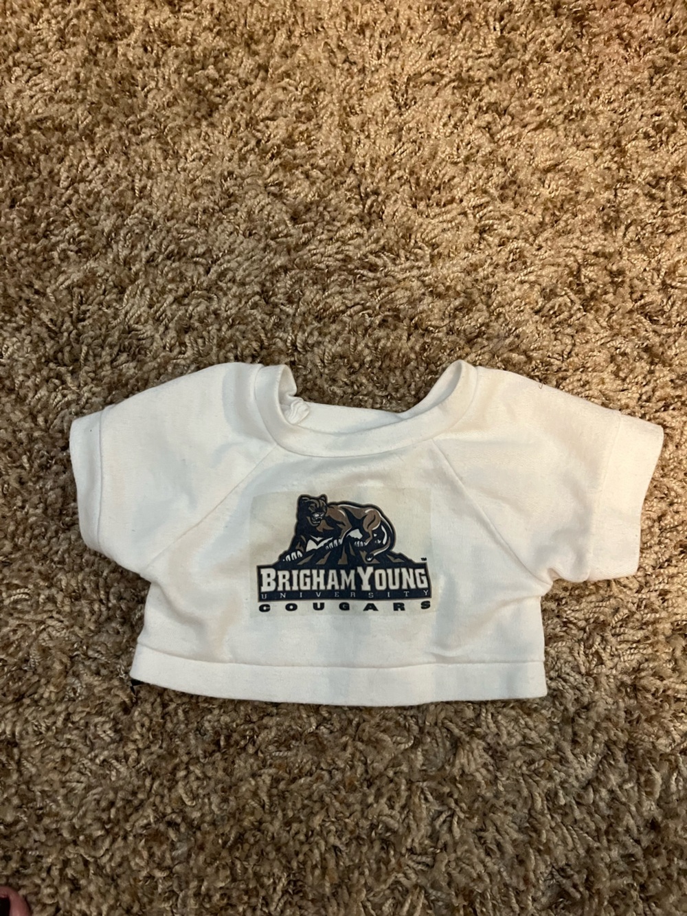 Build-A-Bear White Brigham Young Cougars Tee